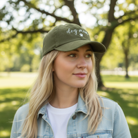 Load image into Gallery viewer, Dog Mom Embroidered Corduroy Hat