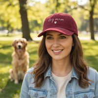 Load image into Gallery viewer, Dog Mom Embroidered Corduroy Hat