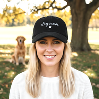 Load image into Gallery viewer, Dog Mom Embroidered Corduroy Hat